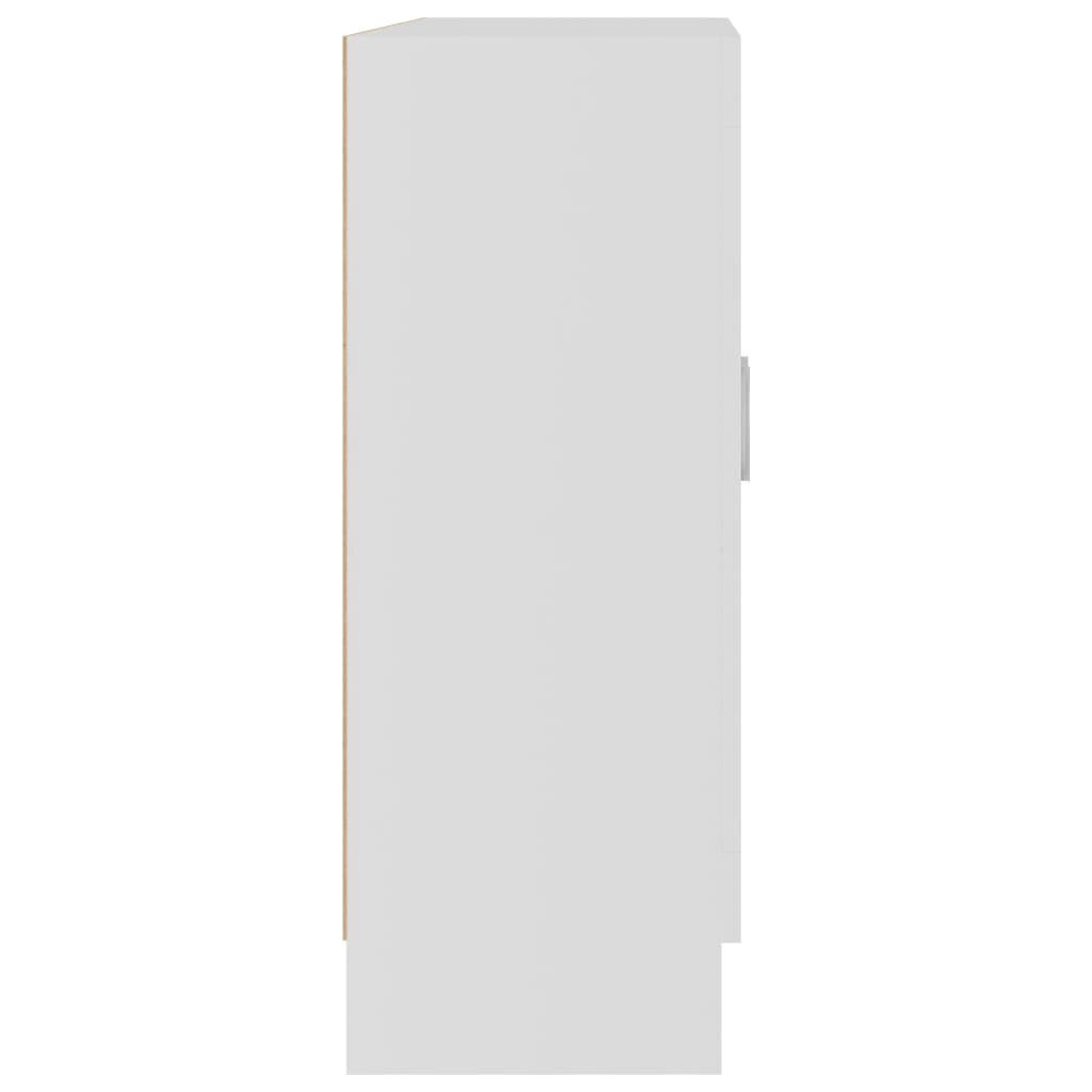 vidaXL vitrīna, balta, 82,5x30,5x80 cm, skaidu plāksne cena un informācija | Vitrīnas, bufetes | 220.lv