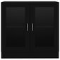 vidaXL vitrīna, melna, 82,5x30,5x80 cm, skaidu plāksne цена и информация | Vitrīnas, bufetes | 220.lv