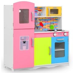 vidaXL bērnu rotaļu virtuve, MDF, 80x30x85 cm, krāsaina cena un informācija | Rotaļlietas meitenēm | 220.lv