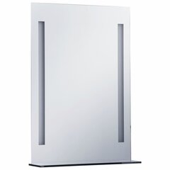 vidaXL vannasistabas spogulis ar LED un plauktu, 50x70 cm cena un informācija | Spoguļi | 220.lv