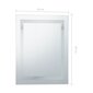vidaXL vannasistabas spogulis ar LED un skārienu sensoru, 50x60 cm cena un informācija | Spoguļi | 220.lv
