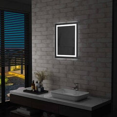 vidaXL vannasistabas spogulis ar LED un skārienu sensoru, 50x60 cm cena un informācija | Spoguļi | 220.lv