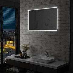 vidaXL vannasistabas spogulis ar LED un skārienu sensoru, 100x60 cm цена и информация | Зеркальца | 220.lv