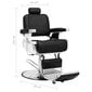 vidaXL frizieru krēsls, 68x69x116 cm, melna mākslīgā āda cena un informācija | Biroja krēsli | 220.lv