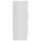 vidaXL vitrīna, spīdīgi balta, 82,5x30,5x80 cm, skaidu plāksne cena un informācija | Vitrīnas, bufetes | 220.lv