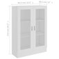 vidaXL vitrīna, balta, 82,5x30,5x115 cm, skaidu plāksne цена и информация | Vitrīnas, bufetes | 220.lv