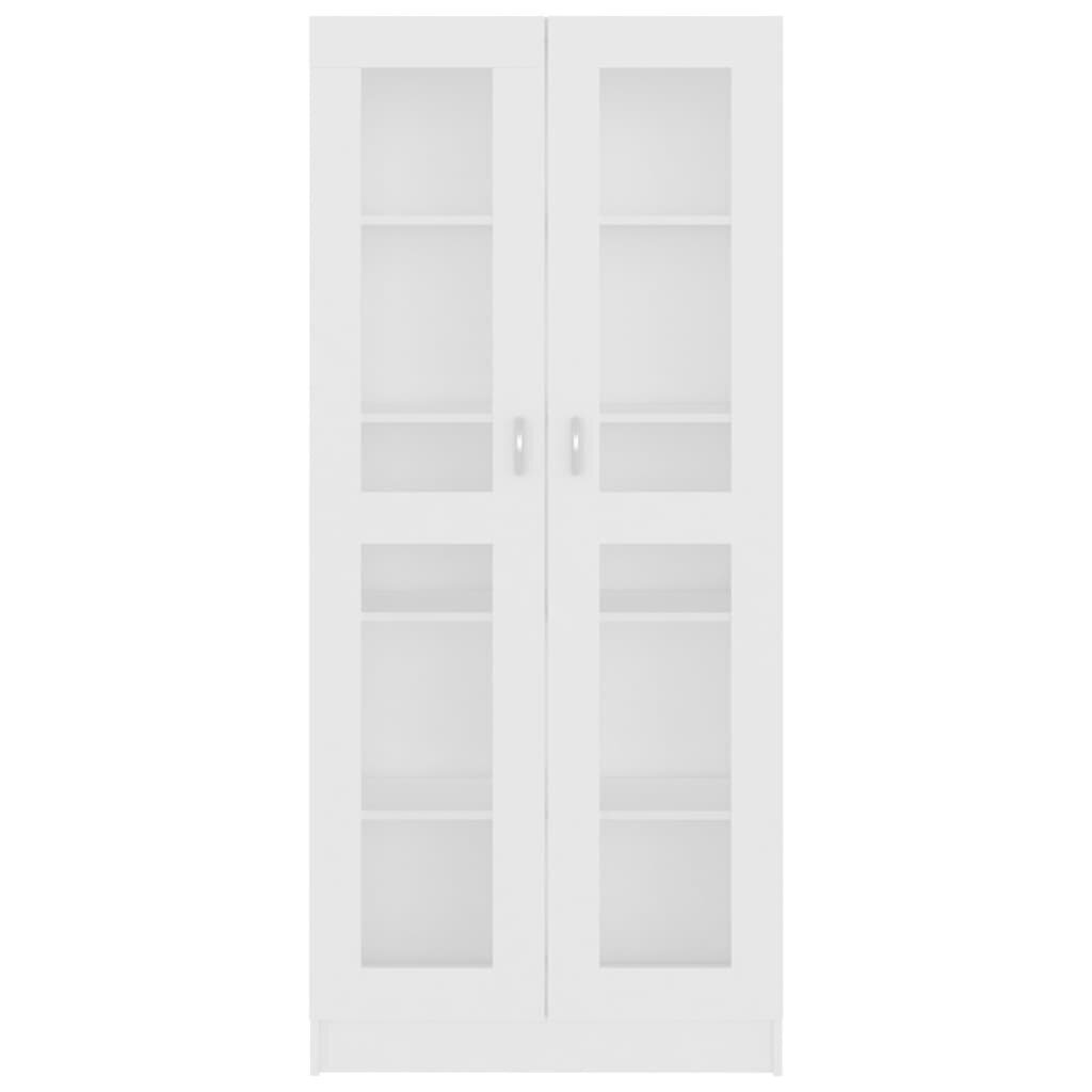 vidaXL vitrīna, balta, 82,5x30,5x185,5 cm, skaidu plāksne цена и информация | Vitrīnas, bufetes | 220.lv