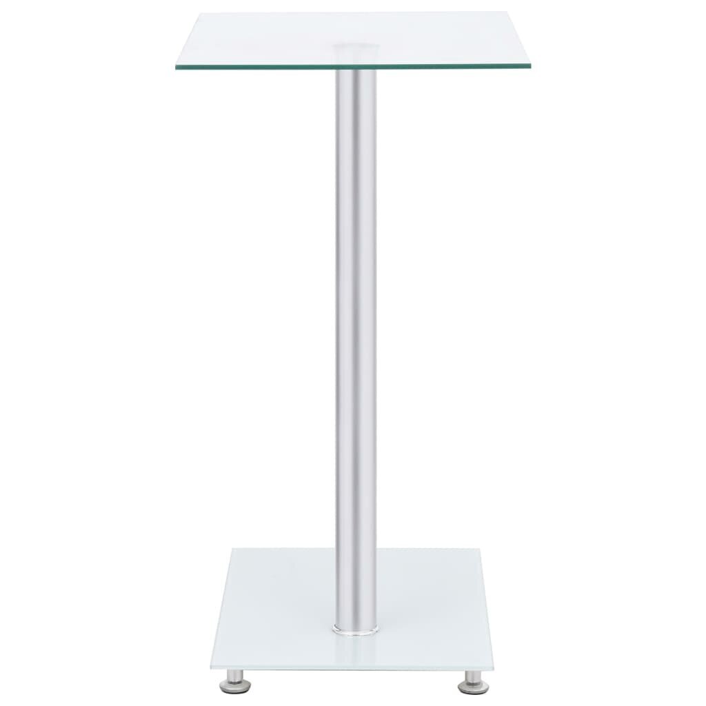 vidaXL galdiņš, 45x30x58 cm, U-forma, caurspīdīgs, rūdīts stikls cena un informācija | Žurnālgaldiņi | 220.lv