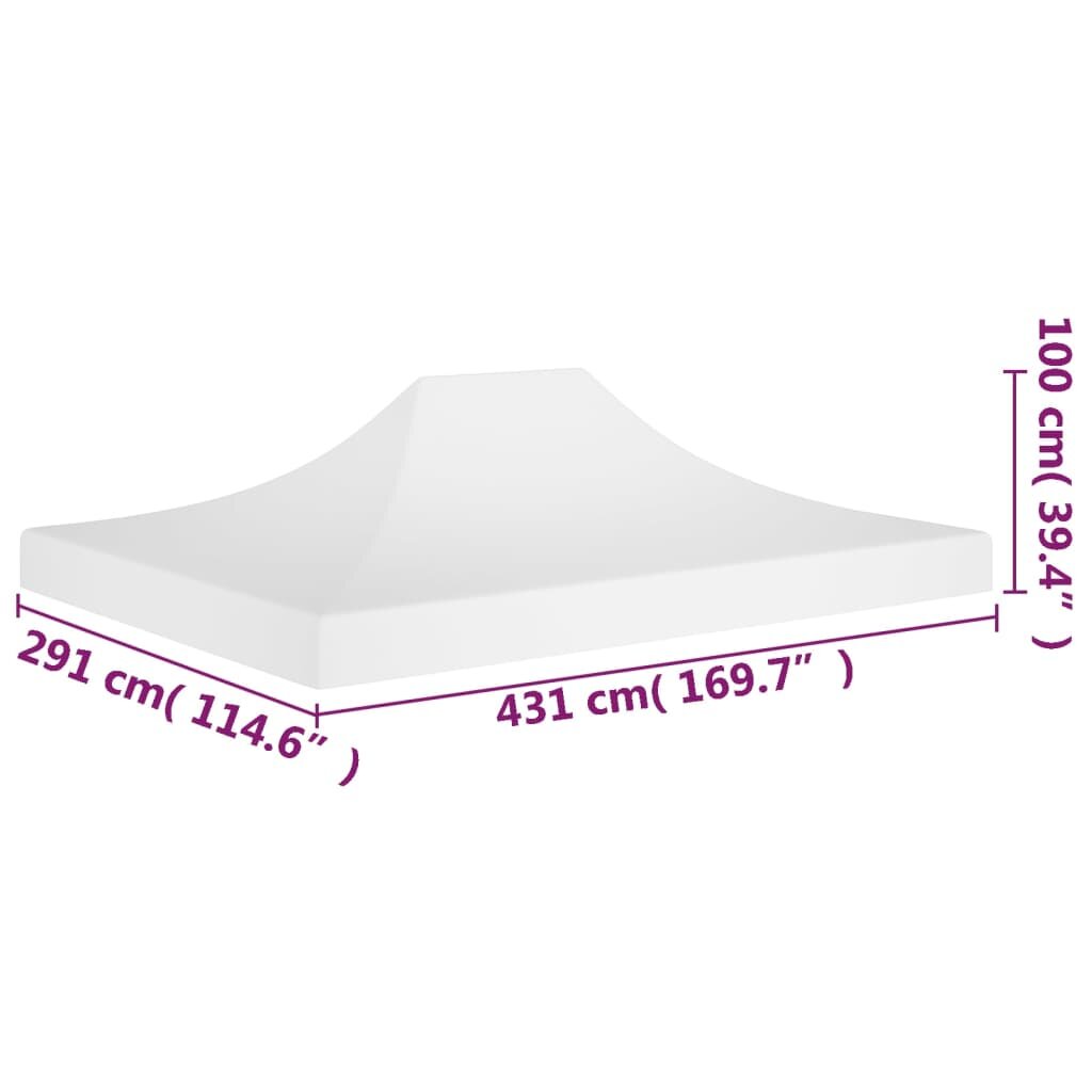 vidaXL dārza nojumes jumts, 4,5x3 m, balts, 270 g/m² cena un informācija | Dārza nojumes un lapenes | 220.lv