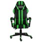 vidaXL biroja krēsls, melna un zaļa mākslīgā āda цена и информация | Biroja krēsli | 220.lv