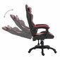 vidaXL datorspēļu krēsls, vīnsarkana mākslīgā āda cena un informācija | Biroja krēsli | 220.lv