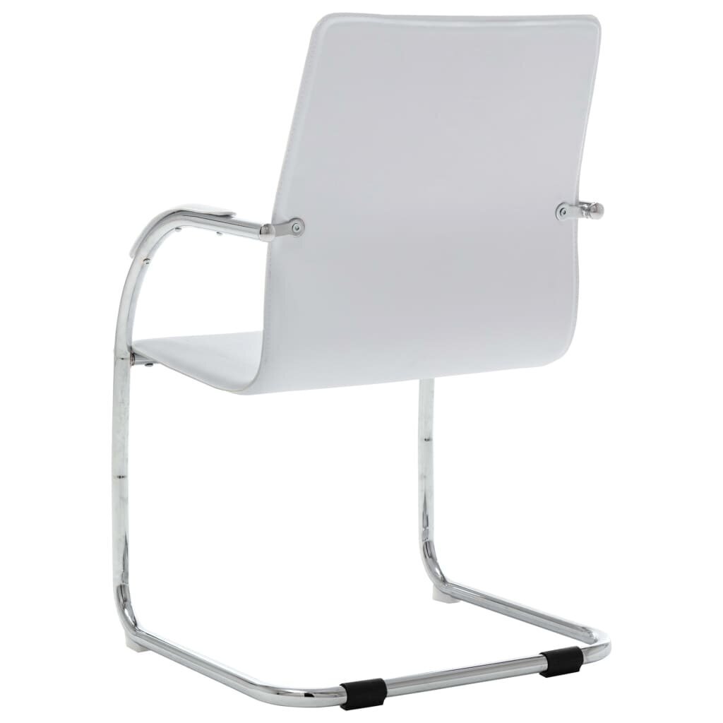 vidaXL konsoles biroja krēsls, balta mākslīgā āda cena un informācija | Biroja krēsli | 220.lv