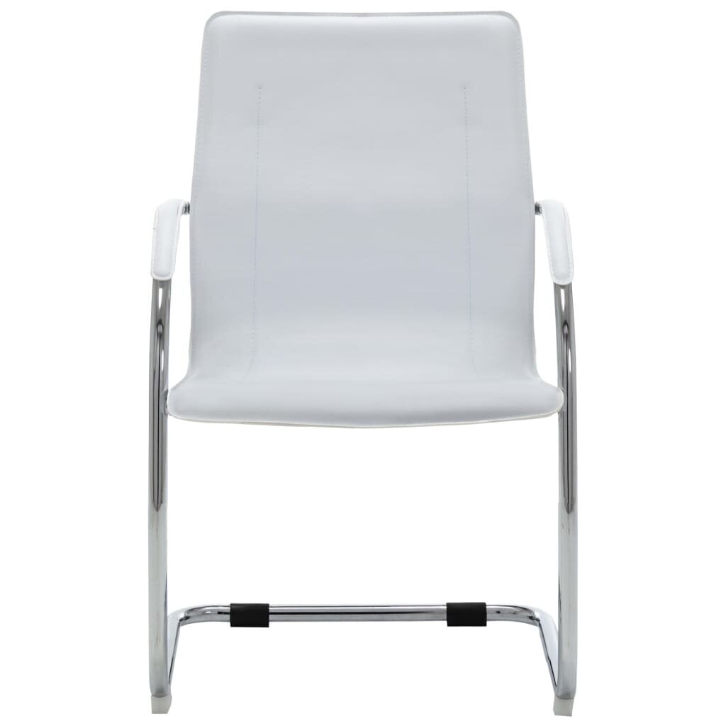 vidaXL konsoles biroja krēsls, balta mākslīgā āda cena un informācija | Biroja krēsli | 220.lv