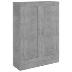 vidaXL grāmatu skapis, betona pelēks, 82,5x30,5x115 cm, skaidu plāksne cena un informācija | Plaukti | 220.lv