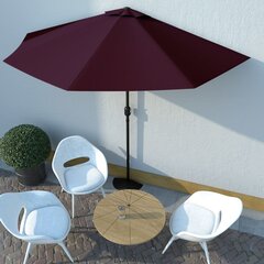 vidaXL saulessargs ar alumīnija kātu, bordo sarkans, 300x150x253 cm цена и информация | Зонты, маркизы, стойки | 220.lv