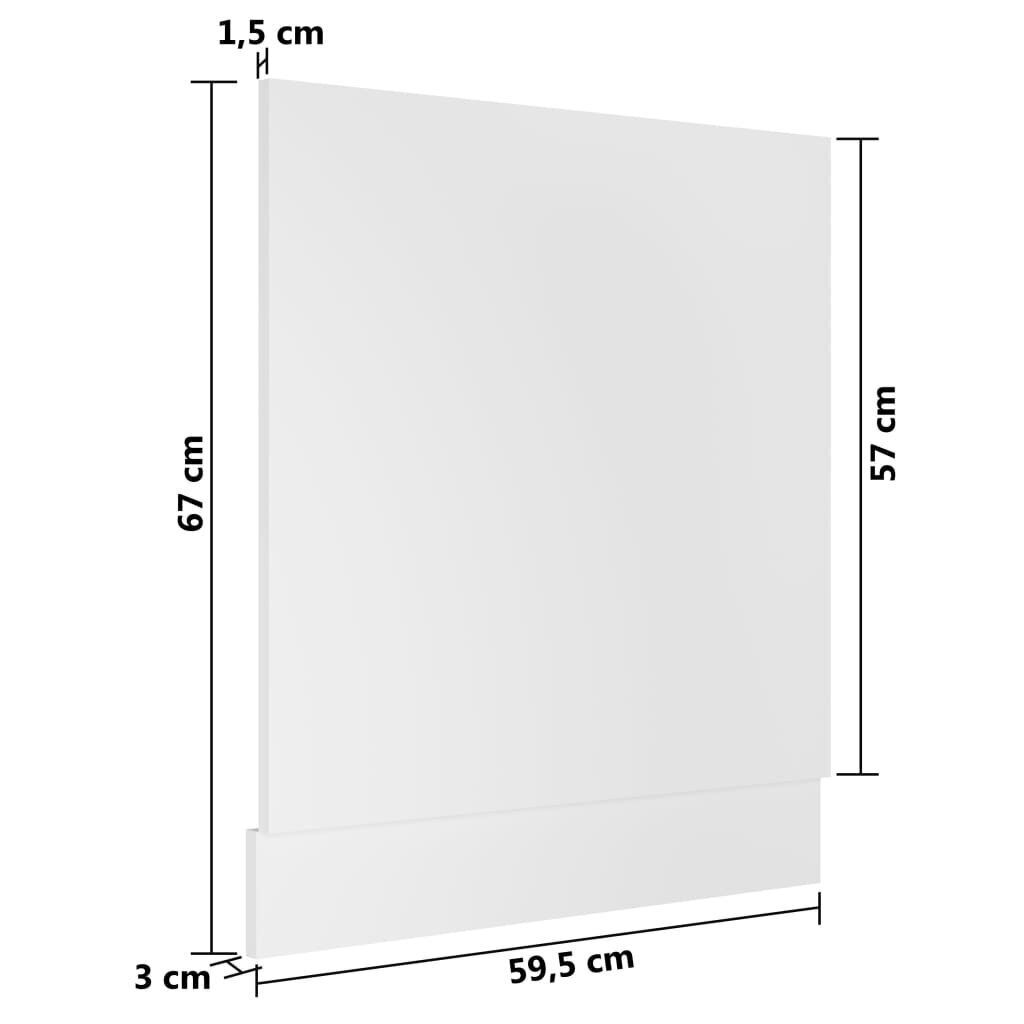 vidaXL trauku mazgājamās mašīnas panelis, balts, 59,5x3x67 cm cena un informācija | Virtuves furnitūra | 220.lv