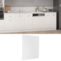 vidaXL trauku mazgājamās mašīnas panelis, balts, 59,5x3x67 cm cena un informācija | Virtuves furnitūra | 220.lv