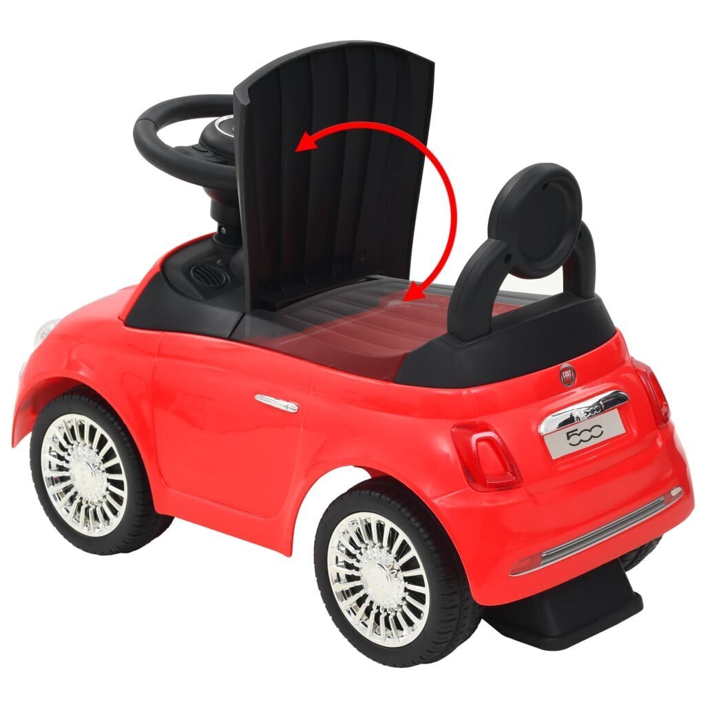 vidaXL bērnu rotaļu mašīna, Fiat 500, sarkana cena un informācija | Bērnu elektroauto | 220.lv