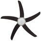 vidaXL griestu ventilators ar lampu, 128 cm, dekoratīvs, brūns cena un informācija | Ventilatori | 220.lv