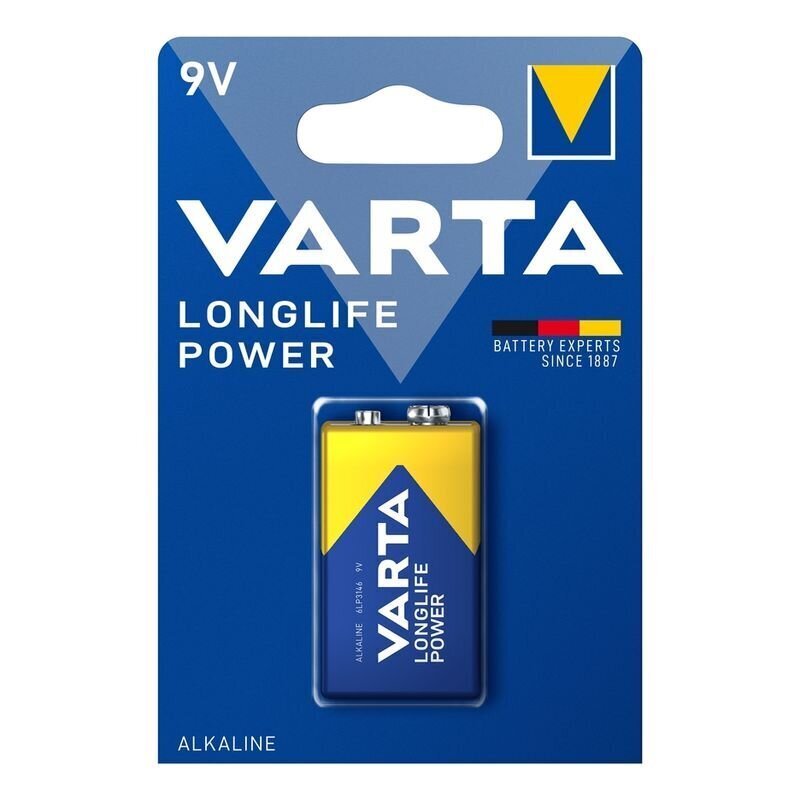 Varta sārma baterijas 9V Longlife Power цена и информация | Baterijas | 220.lv