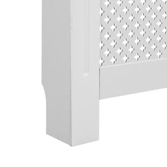 vidaXL radiatora pārsegs, balts, 112x19x81,5 cm, MDF cena un informācija | Kamīnu un krāšņu aksesuāri | 220.lv