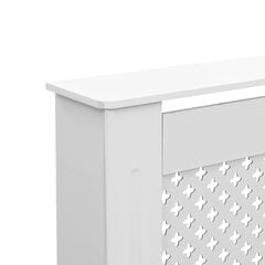 vidaXL radiatora pārsegs, balts, 152x19x81,5 cm, MDF цена и информация | Принадлежности для отопительного оборудования | 220.lv