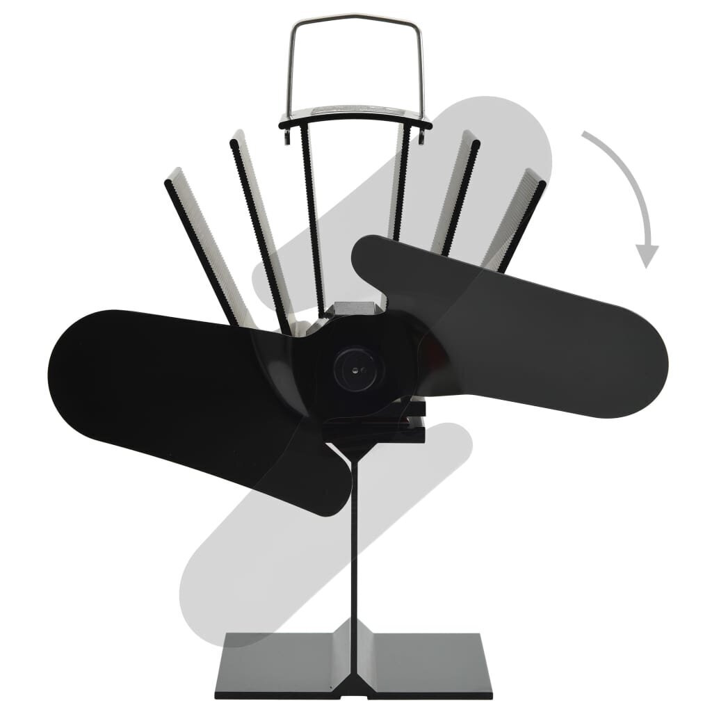 vidaXL karstuma izplūdes ventilators, 2 lāpstiņas, melns цена и информация | Kamīnu un krāšņu aksesuāri | 220.lv