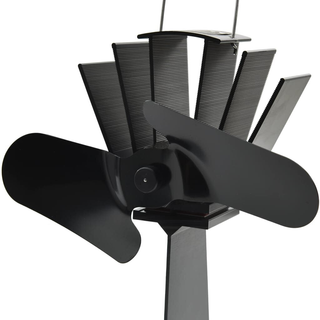 vidaXL karstuma izplūdes ventilators, 2 lāpstiņas, melns цена и информация | Kamīnu un krāšņu aksesuāri | 220.lv