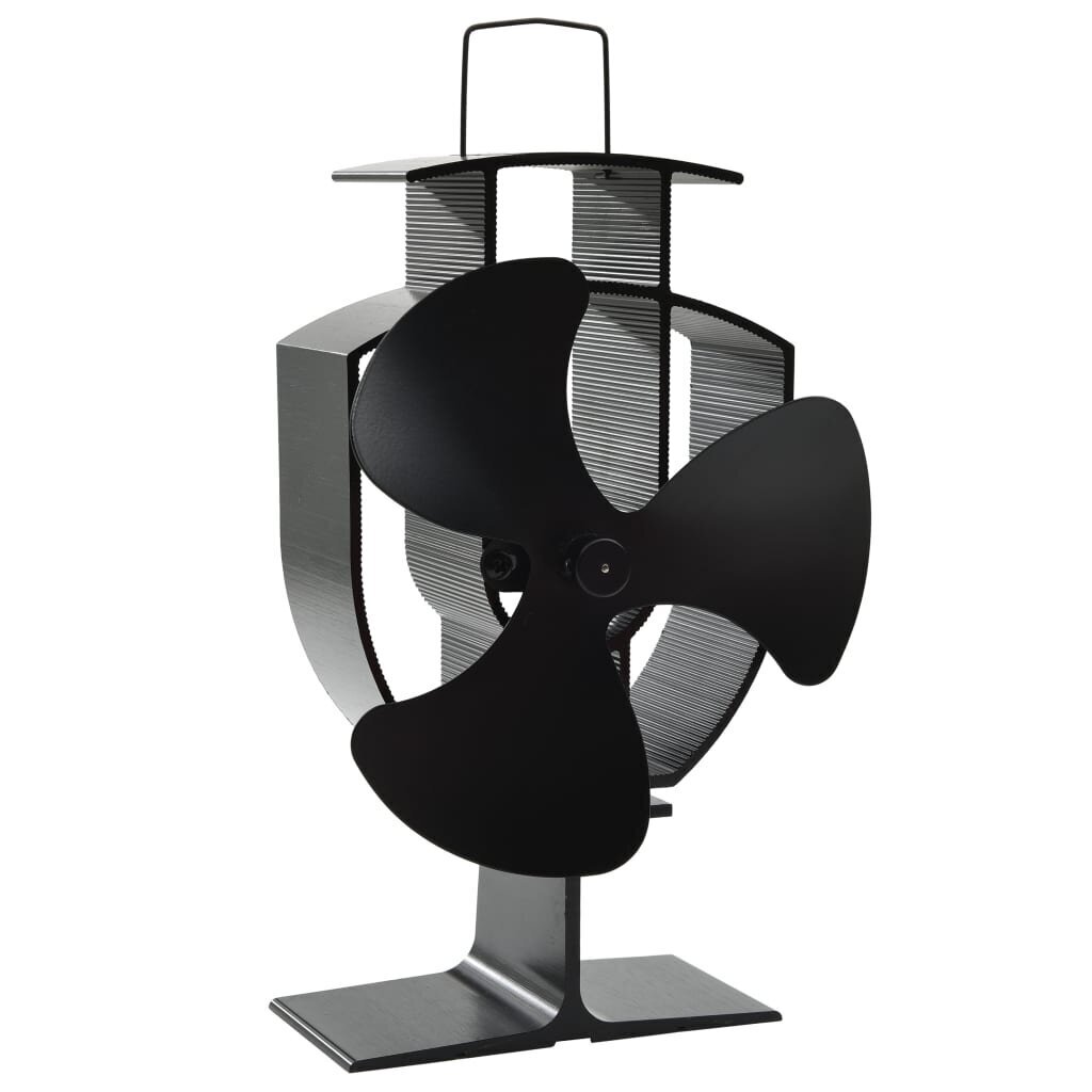 vidaXL karstuma izplūdes ventilators, 3 lāpstiņas, melns cena un informācija | Kamīnu un krāšņu aksesuāri | 220.lv