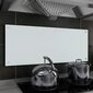 vidaXL virtuves sienas panelis, 100x40 cm, rūdīts stikls, balts cena un informācija | Virtuves furnitūra | 220.lv