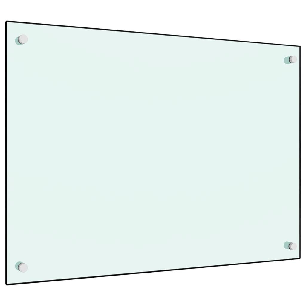 vidaXL virtuves sienas panelis, 70x50 cm, rūdīts stikls, balts cena un informācija | Virtuves furnitūra | 220.lv