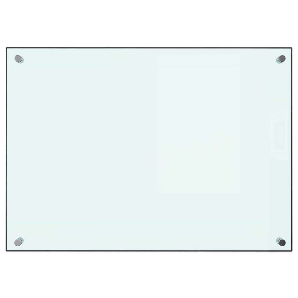 vidaXL virtuves sienas panelis, 70x50 cm, rūdīts stikls, balts cena un informācija | Virtuves furnitūra | 220.lv