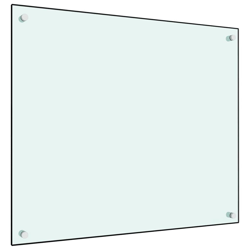 vidaXL virtuves sienas panelis, 70x60 cm, rūdīts stikls, balts cena un informācija | Virtuves furnitūra | 220.lv