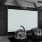 vidaXL virtuves sienas panelis, 80x50 cm, rūdīts stikls, balts cena un informācija | Virtuves furnitūra | 220.lv