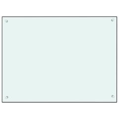 vidaXL virtuves sienas panelis, 80x60 cm, rūdīts stikls, balts цена и информация | Комплектующие для кухонной мебели | 220.lv