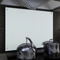 vidaXL virtuves sienas panelis, 80x60 cm, rūdīts stikls, balts cena un informācija | Virtuves furnitūra | 220.lv