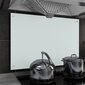 vidaXL virtuves sienas panelis, 90x60 cm, rūdīts stikls, balts cena un informācija | Virtuves furnitūra | 220.lv