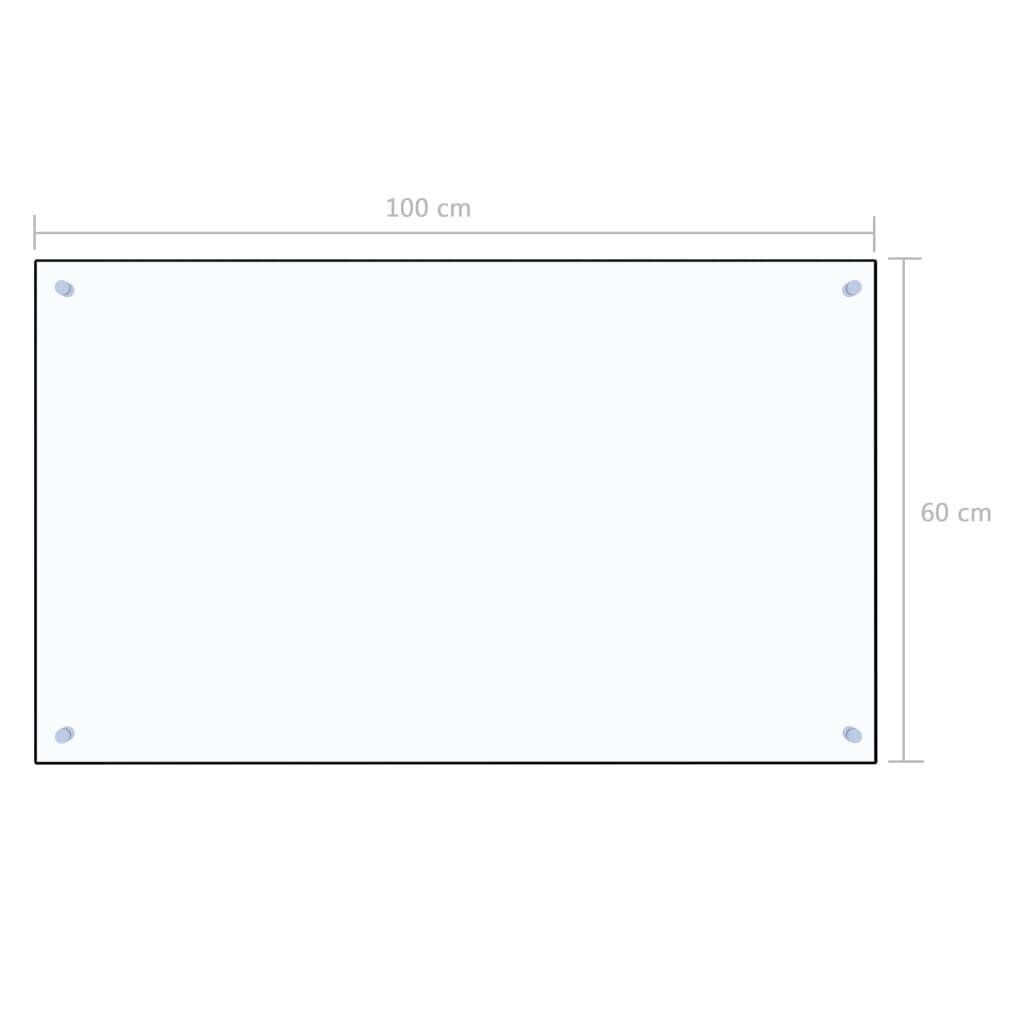 vidaXL virtuves panelis, 100x60 cm, rūdīts stikls, caurspīdīgs cena un informācija | Virtuves furnitūra | 220.lv