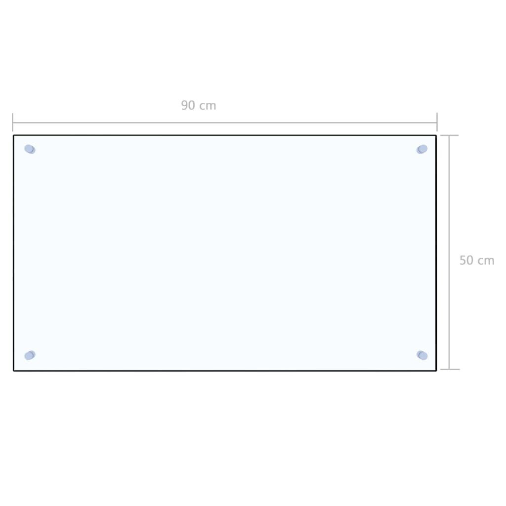 vidaXL virtuves panelis, 90x50 cm, caurspīdīgs rūdīts stikls cena un informācija | Virtuves furnitūra | 220.lv