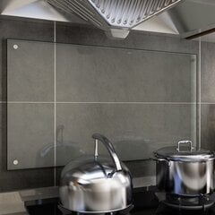 vidaXL virtuves panelis, 90x50 cm, caurspīdīgs rūdīts stikls cena un informācija | Virtuves furnitūra | 220.lv