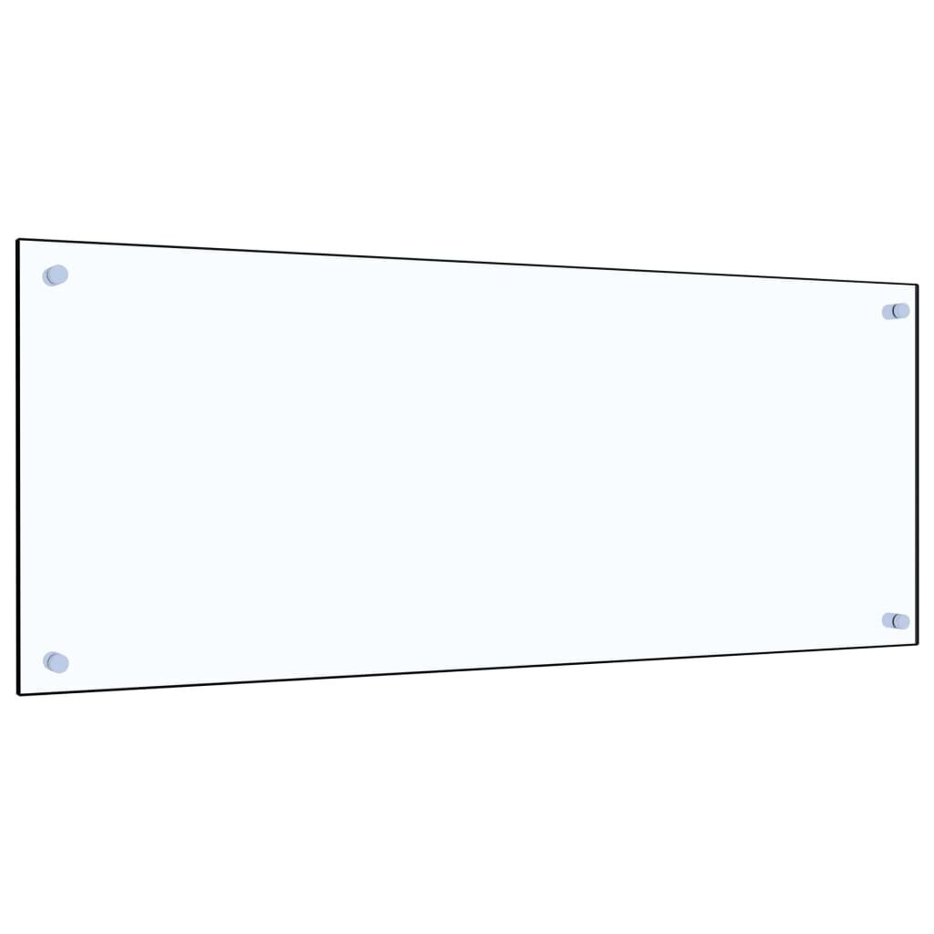 vidaXL virtuves panelis, 100x40 cm, rūdīts stikls, caurspīdīgs cena un informācija | Virtuves furnitūra | 220.lv