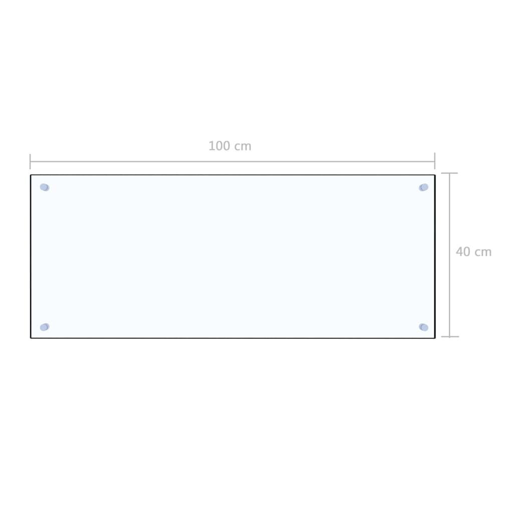 vidaXL virtuves panelis, 100x40 cm, rūdīts stikls, caurspīdīgs cena un informācija | Virtuves furnitūra | 220.lv