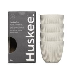 Кофейные чашки Huskee 4 шт., 180 мл, кремовые цена и информация | Стаканы, фужеры, кувшины | 220.lv