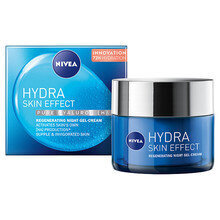 Mitrinošs nakts sejas krēms Nivea Hydra Skin Effect Regenerating Night Gel-Cream, 50 ml цена и информация | Sejas krēmi | 220.lv