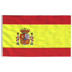 vidaXL Spānijas karogs, 90x150 cm cena un informācija | Karogi un aksesuāri | 220.lv