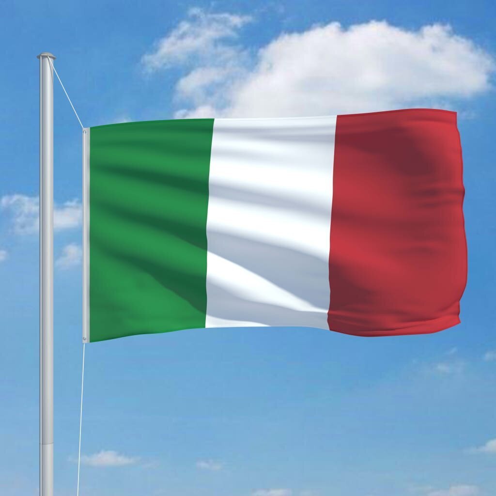 vidaXL Itālijas karogs, 90x150 cm cena un informācija | Karogi un aksesuāri | 220.lv