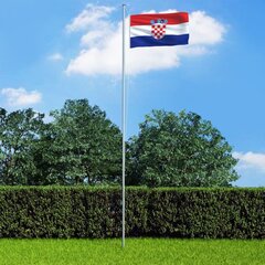 vidaXL Horvātijas karogs, 90x150 cm цена и информация | Флаги и аксессуары | 220.lv