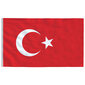 vidaXL Turcijas karogs, 90x150 cm cena un informācija | Karogi un aksesuāri | 220.lv