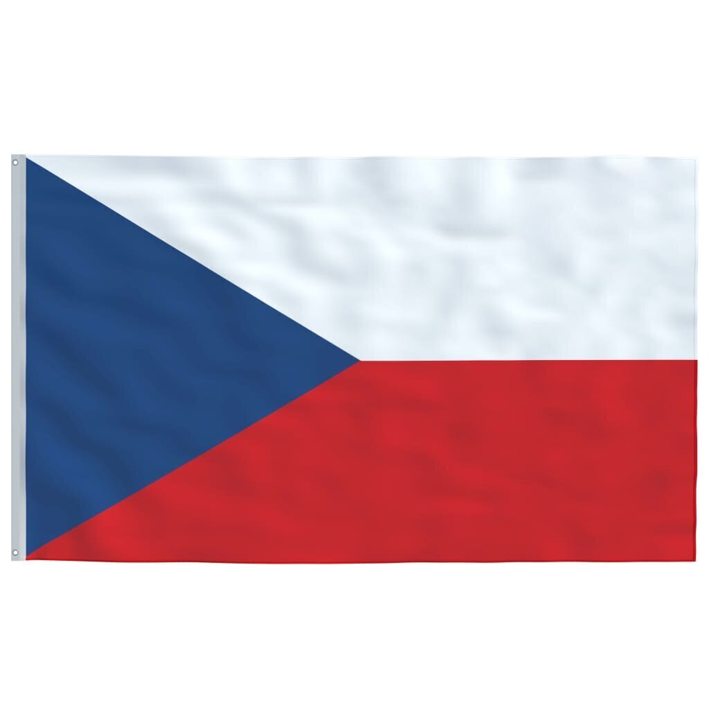 vidaXL Čehijas karogs, 90x150 cm cena un informācija | Karogi un aksesuāri | 220.lv