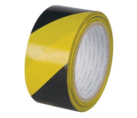 Signāla lenta Q-Connect, 48 mm x 20 m, melna ar dzeltenu cena un informācija | Rokas instrumenti | 220.lv